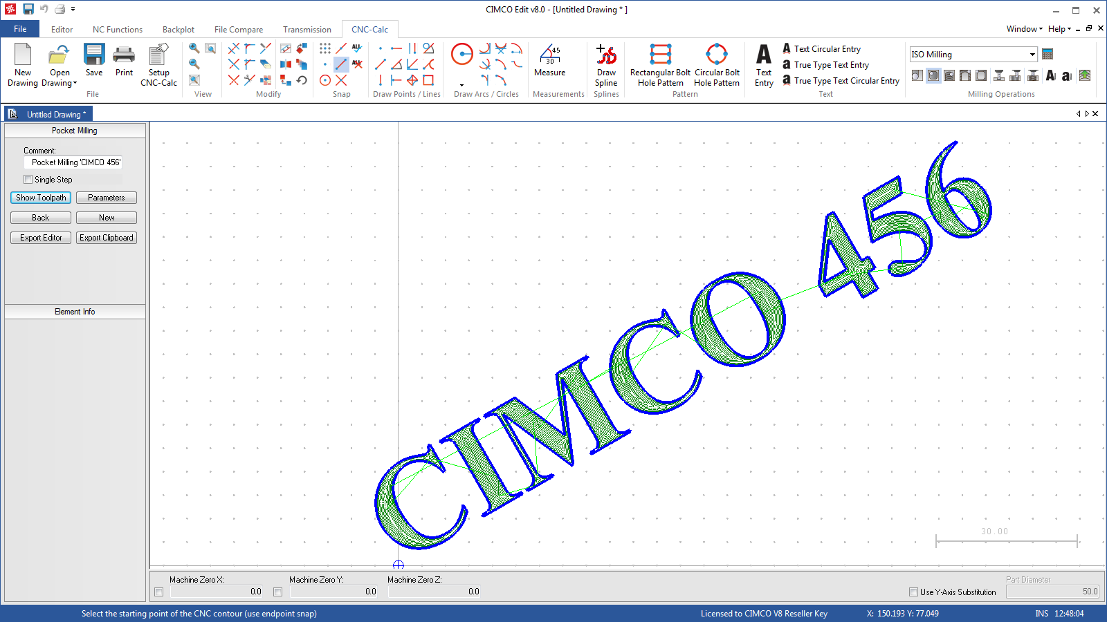 Immagine CIMCO CNC letter illing